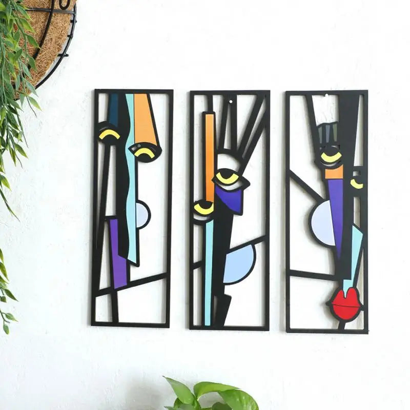 Abstract Human Face Wall Paintings
