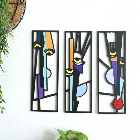 Abstract Human Face Wall Paintings