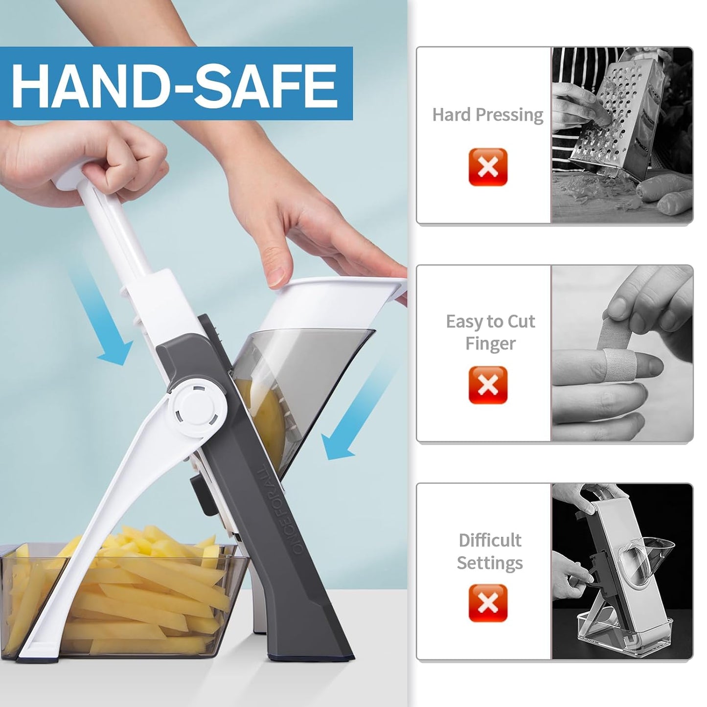 Multipurpose Mandoline Slicer & Vegetable Chopper